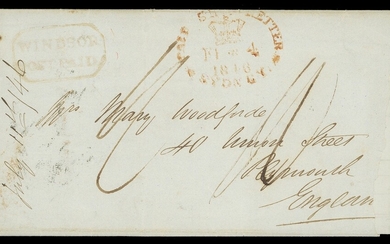 The Toulmin Packet Sevice Australia to U.K. Voyage 3 1846 (3 Feb.) entire letter from Windsor t...