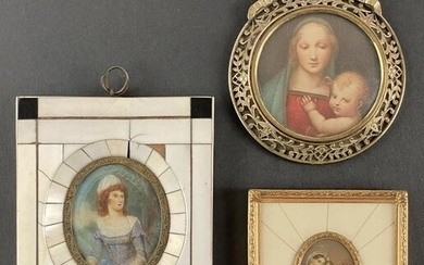 Three 19th Century Continental Miniatures