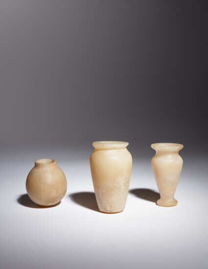 Three Egyptian Alabaster Jars