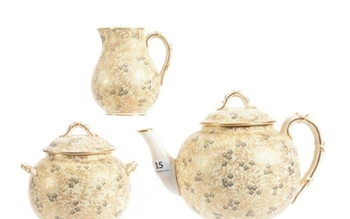 Three Piece Tea Set, Royal Worcester