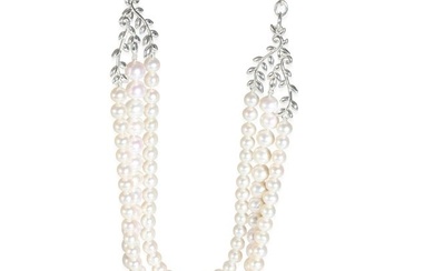 Tiffany & Co. Paloma Picasso Pearl Necklace in Sterling Silver