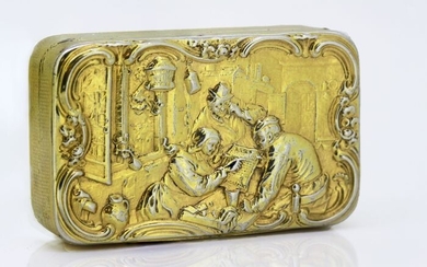 Tobacco box (1) - .925 silver, Silver gilt - John Linnit - London - U.K. - 1815