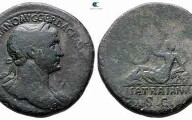 Trajan AD 98-117. RomeSestertius Æ33 mm, 24,68 gFine