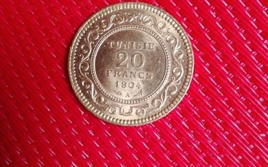 Tunisia - 20 Francs 1904 A Muhammad IV - Gold