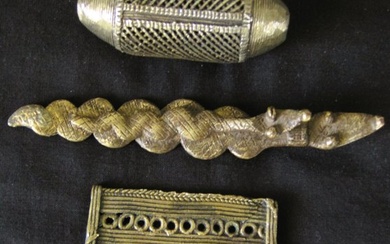 Twentieth century Bronze Amulet, Beads (No Reserve Price)
