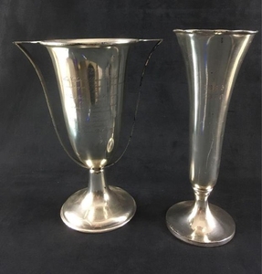 Two Antique Silver Trophies Awarded to Gov. Charles D.