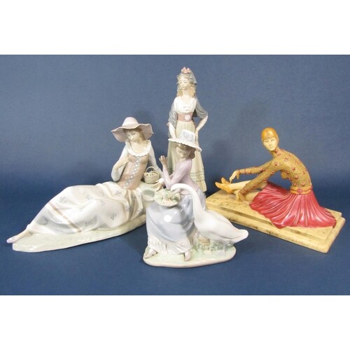 Two Lladro Daisa figures one of a woman in Spanish costume, ...