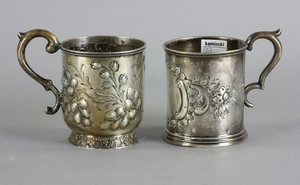 Two New Orleans Coin Silver Cups