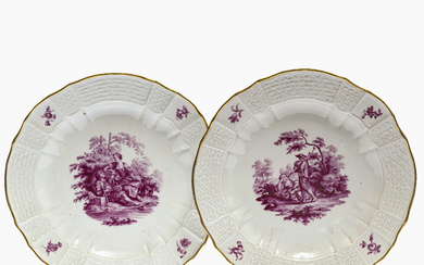 Two plates - Meissen, dot period