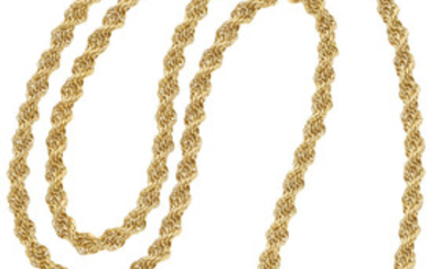 U.S. $20 Gold Coin, Diamond, Gold Pendant-Necklace The pendant...