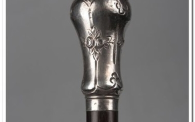 Umbrella with a silver handle - .800 silver - Edouard Fournemet - France - Early 20th century