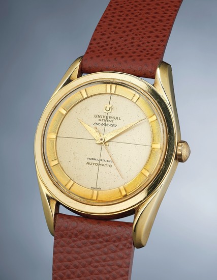 Universal, Ref. 20214-2 A fine and rare gold capped wristwatch with sweep center seconds