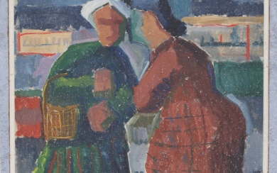 Unknown artist: Painting with two women