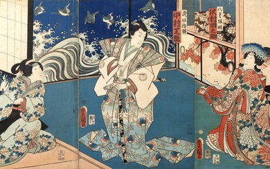 Utagawa Kunisada/Utagawa Toyokuni III (1786-1865) Japanese, 19th Century woodblock print...