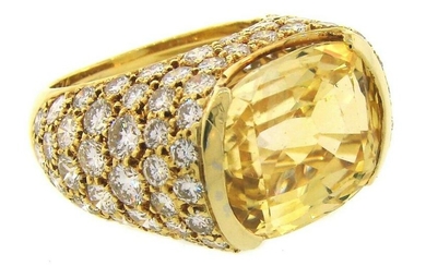 VAN CLEEF & ARPELS Yellow Sapphire Diamond Gold Bombe