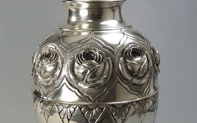 Vase - .833 silver - Portugal - mid 20th century