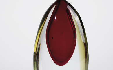 Vase ''Sasso Sommerso'' Alfredo Barbini, Murano, ca. 1962 Colourless glass with ...
