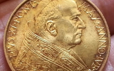 Vatican - 100 Lire 1933/1934 - Pio XI - Gold