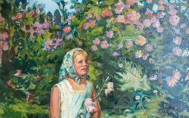 Viktor Aleksandrovich Tsvetkov (1920) - Malvas blooming