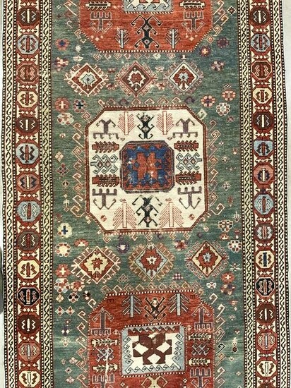 Vintage Handmade Russian Wool Rug