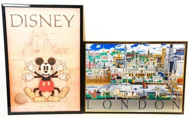 Vintage Posters Mickey Mouse Disney and London