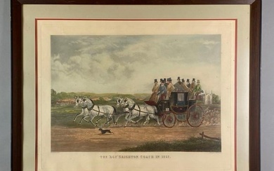 W.J. Shayer The Age Brighton Coach in 1852 Lithograph Print