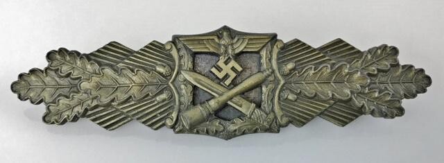 WW2 German Heer / SS Bronze Combat Clasp, Peekhaus