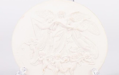 Wedgwood Jasperware Bas Relief Putto Wall Plaque