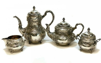Weinranck Wilhelm Hanau 800 Silver 4pc Coffee Tea Set