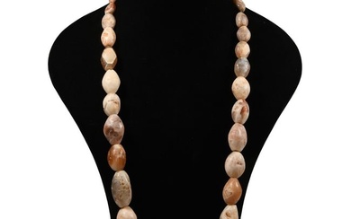 Western Asiatic Large Agate Bead Necklace