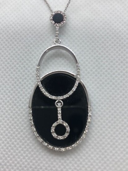 White gold - Necklace with pendant