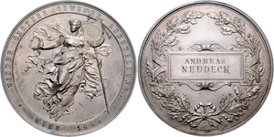 Wien, Silbermedaille für den Medailleur Andreas Neudeck (1849-1914)