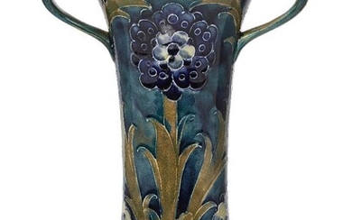 William Moorcroft (1872-1945), a twin-handled ceramic vase c.1916, signed in...