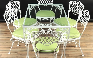 Woodard Art Nouveau Iron Table & Chairs