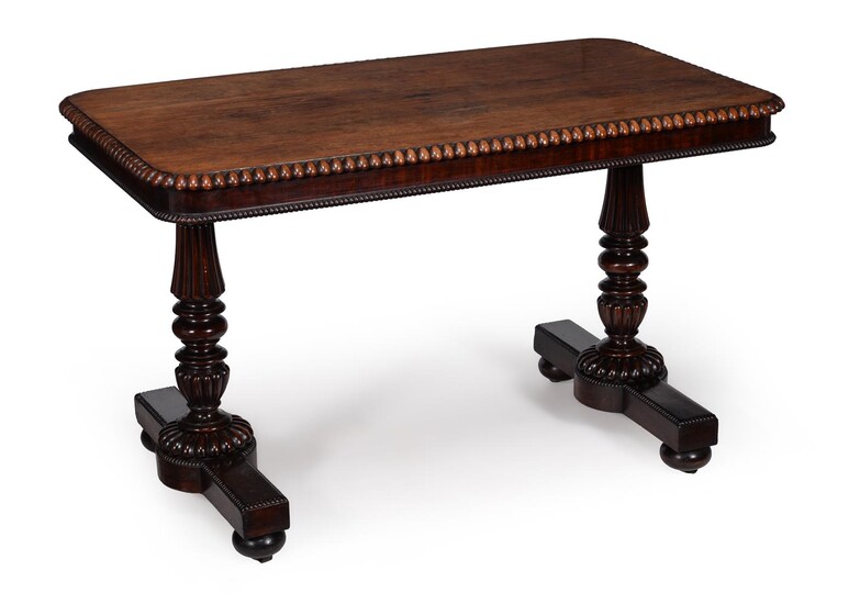 Y A GEORGE IV ROSEWOOD LIBRARY TABLE BY GILLOWS, CIRCA 1824