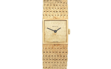 Zenith. A lady's 18K gold manual wind bracelet watch Circa 1975