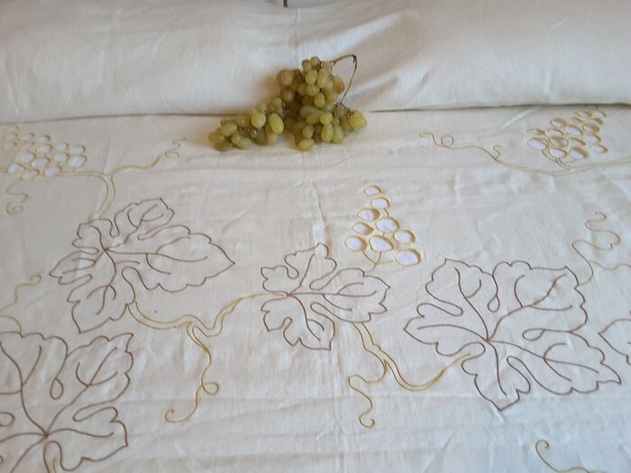 bedspread - 290 x 225 cm - Linen - Second half 20th century