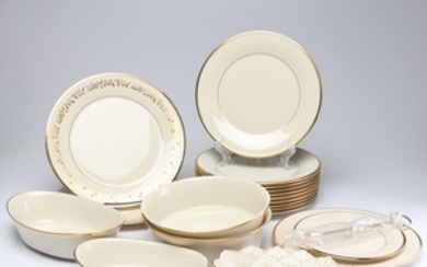 Lenox "Eternal" and "Eternal Christmas" Porcelain Tableware, Mid to Late 20th C.