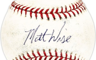 matt wise autographed MLB baseball