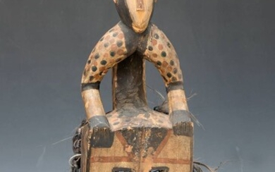 monkey mask, Dogon, Mali, tropical wood carved,...