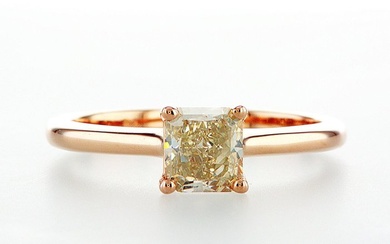 no reserve price - 14 kt. Pink gold - Ring - 0.93 ct Diamond