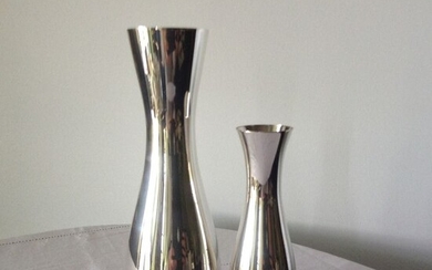 vases or decanters (2) - .800 silver - Italy - Late 20th century
