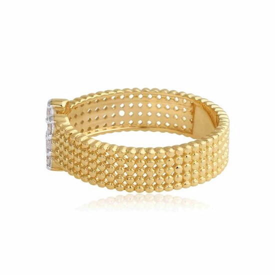 0.17 TCW HI/SI Diamond Ring 18Kt Yellow Gold Jewelry