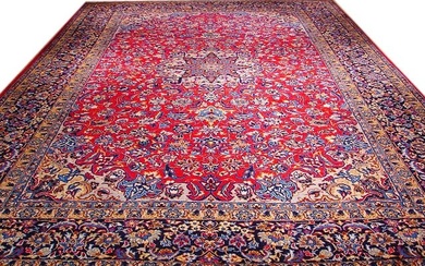 10 x 14 Red Persian ESFAHAN NAJAFABAD Rug