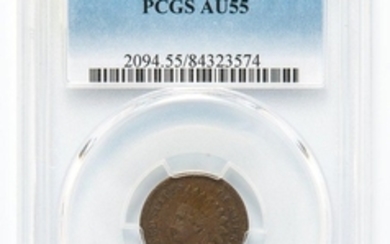 1869 Indian Head Cent, PCGS AU55.