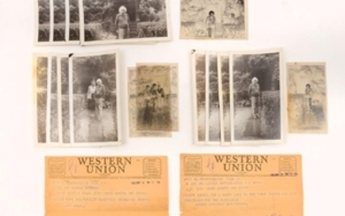 EINSTEIN PHOTOS & NEGATIVES W/ WESTERN UNION TELEGRAMS
