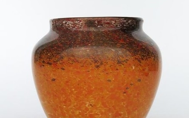 A Moncrieff's Monart Ware glass vase, shape VA, sh…