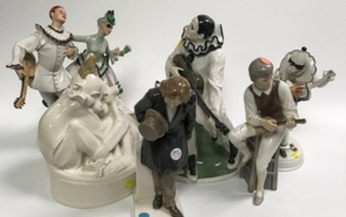 Six Porcelain Figures
