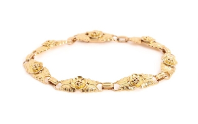 Georg Jensen: An 18k gold bracelet. Design no. 251. L. 19.5 cm. Weight app. 19.5 g. 1933–44.