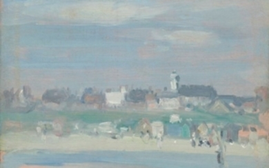John Duncan Fergusson (1874-1961), Étaples from the beach